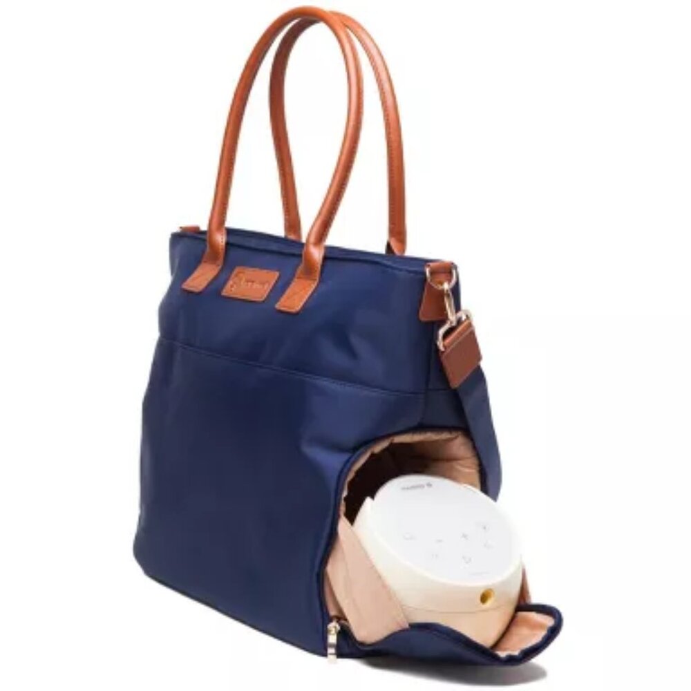 NEW SARAH WELLS Abby Breast Pump Bag Tote Navy